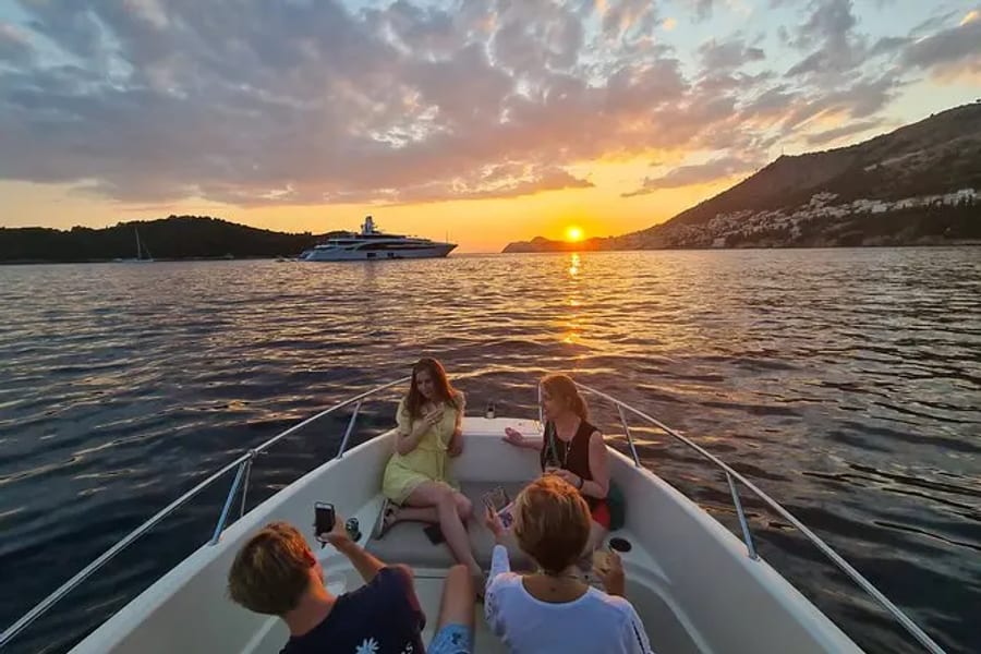 Dubrovnik sunset boat cruise old town walls